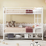 Metal Bunk Bed & Shelf And Guardrails - Furniture Home Direct