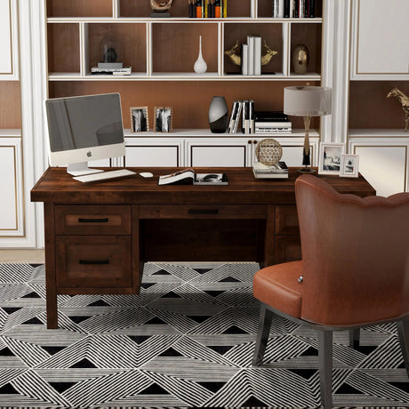 Sausalito - Executive Desk - Whiskey - Furniture Home Direct