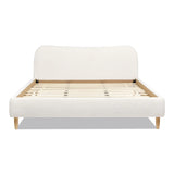 Roman - Curved Headboard Upholstered Platform Bed - Furniture Home Direct