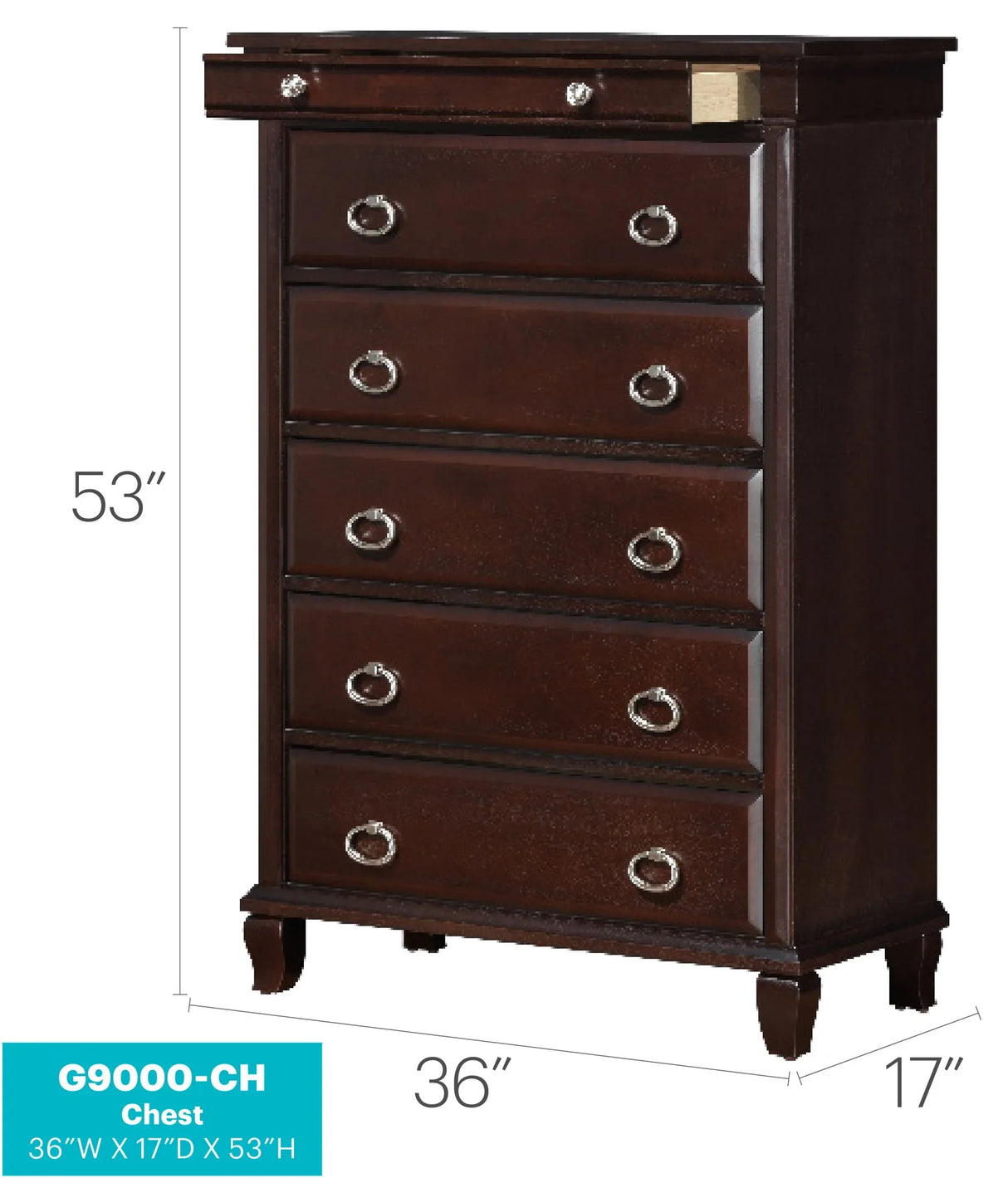 Triton - Chest - Cappuccino - Furniture Home Direct