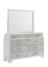 Queen Bed With Storage Drawers Modern Marble Finish White - Furniture Home Direct