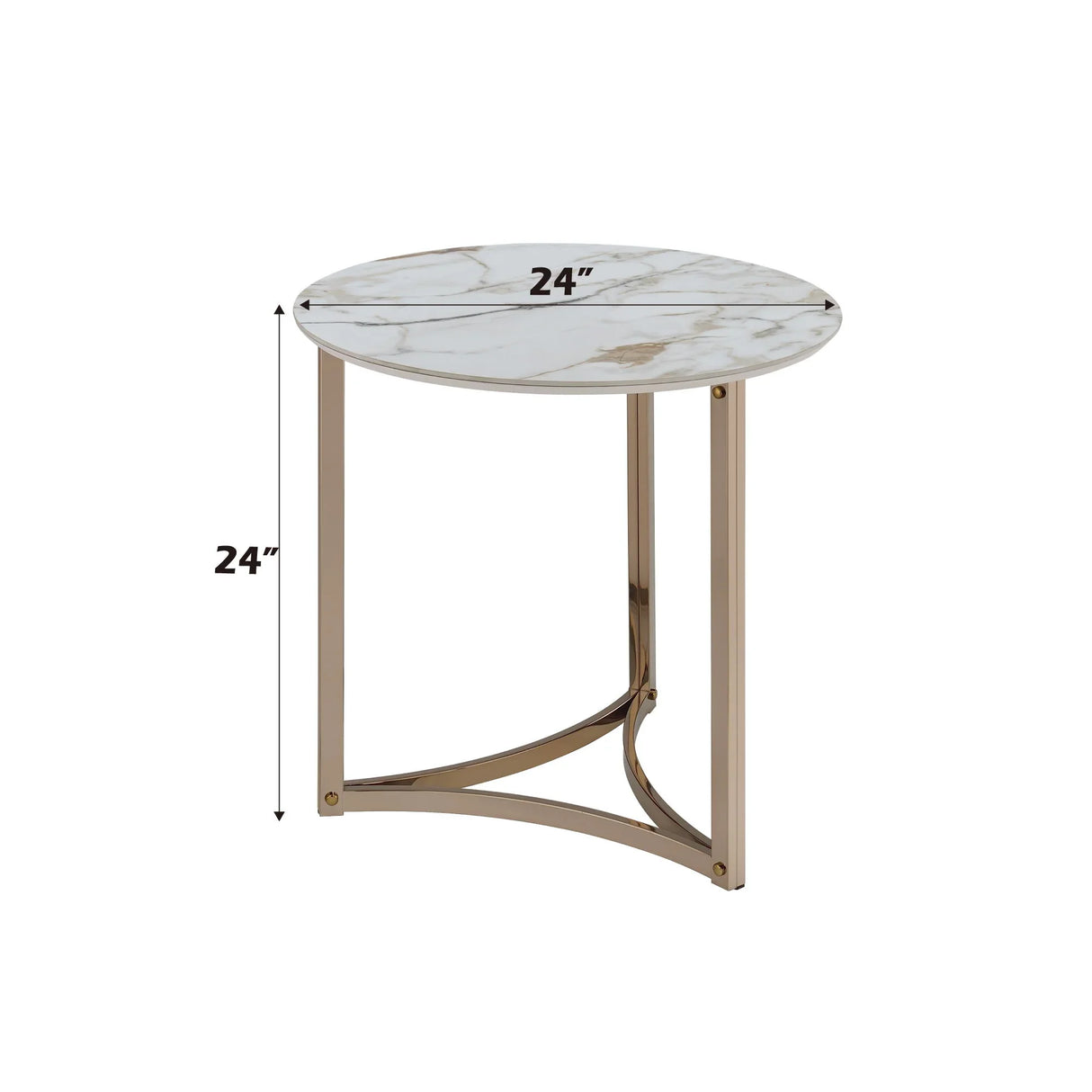 Aziz - Sintered Stone Top Round Coffee Table - Furniture Home Direct