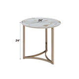 Aziz - Sintered Stone Top Round Coffee Table - Furniture Home Direct
