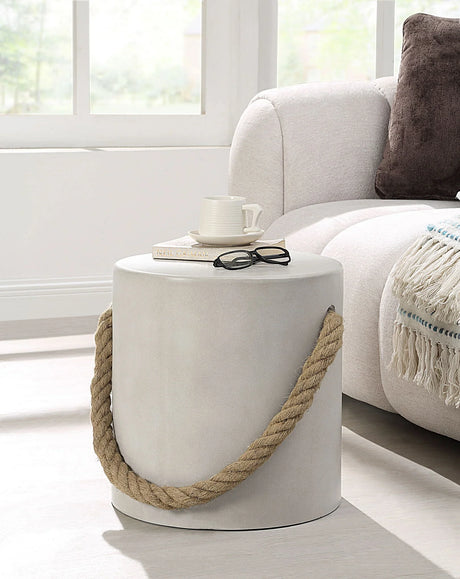 Gene - Fiber Concrete Accent Table - Gray - Furniture Home Direct