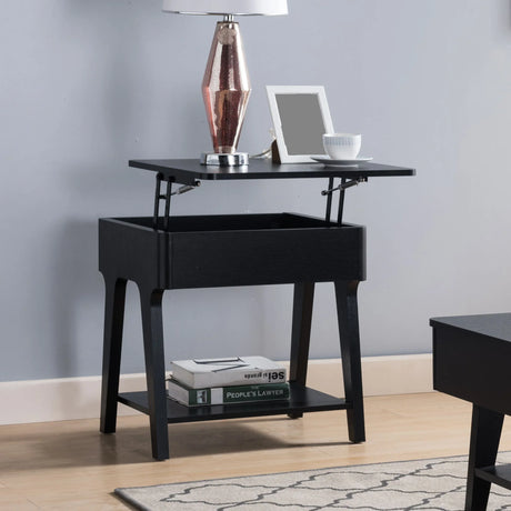 End Table, Lift Tabletop - Black - Furniture Home Direct