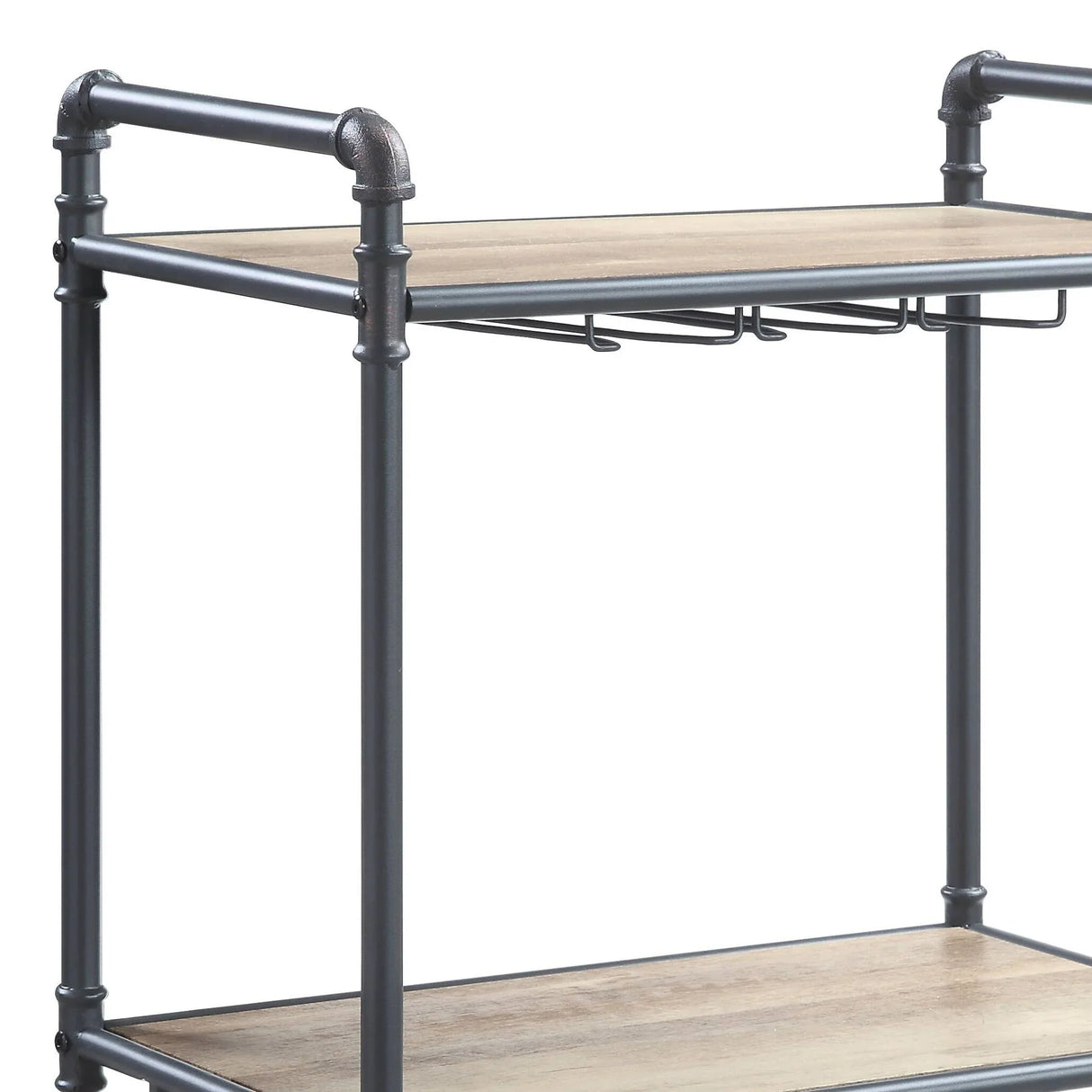 Brantley - Wine Rack - Gray / Oak - Furniture Home Direct