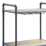 Brantley - Wine Rack - Gray / Oak - Furniture Home Direct