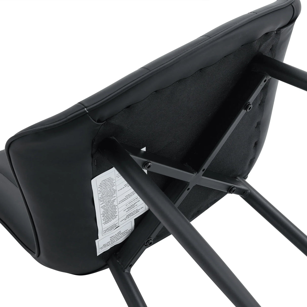 Dining Chairs With PU Leather Upholstery Metal Legs Black - Furniture Home Direct