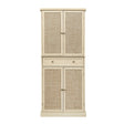 4 Door Storage Cabinet With 1 Drawer And 4 Adjustable Inner Shelves - Natural - Furniture Home Direct