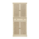 4 Door Storage Cabinet With 1 Drawer And 4 Adjustable Inner Shelves - Natural - Furniture Home Direct