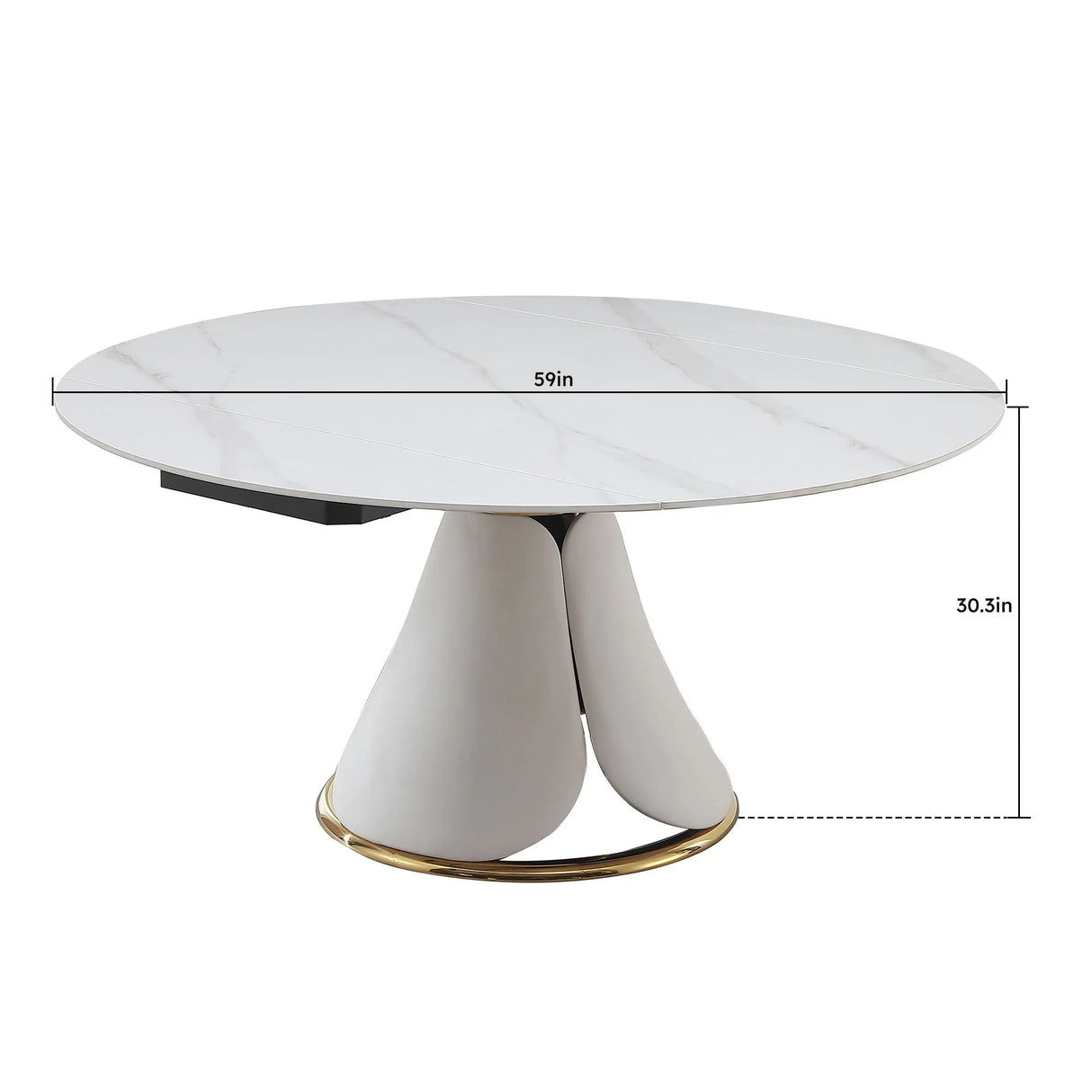Fashion Modern Sintered Stone Dining Table With Retractable Function And Chairs - Furniture Home Direct