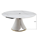 Fashion Modern Sintered Stone Dining Table With Retractable Function And Chairs - Furniture Home Direct