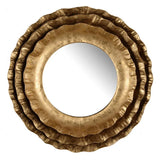 Round Wall Mirror With Metal Frame, Mid Century Modern Accent Mirror For Living Room - Gold - Furniture Home Direct