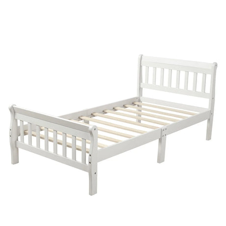 Platform Bed, Mattress Foundation Sleigh Bed With Headboard, Footboard, Slat Support - Furniture Home Direct