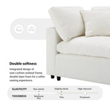 Modular Sectional Sofa With L Shaped Spacious Layout Beige - Furniture Home Direct