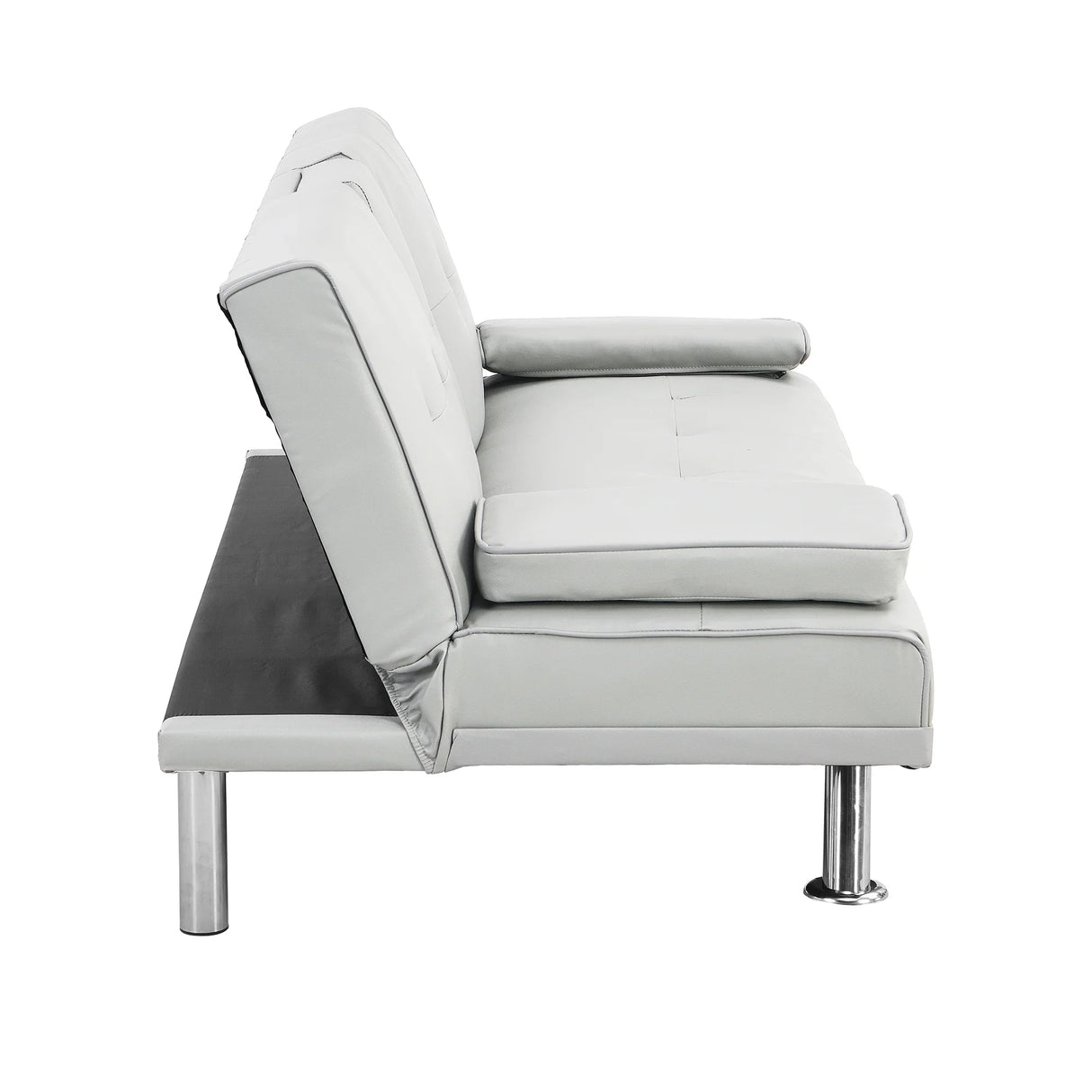 Sleeper Sofa with Armrest and Two Cup Holders - White - Furniture Home Direct