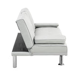 Sleeper Sofa with Armrest and Two Cup Holders - White - Furniture Home Direct