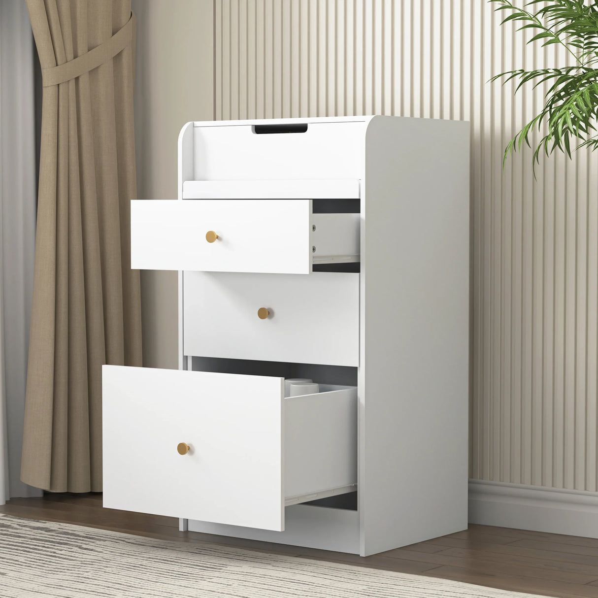 Vanity Desk With Mirror Small Compact Modern Style White - Furniture Home Direct