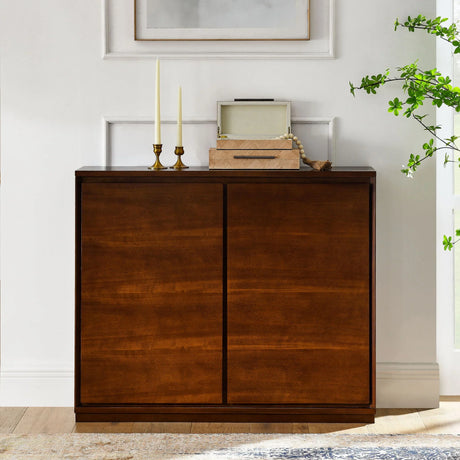Sideboard, Buffet Cabinet With 2 Outlet Holes, Storage Cabinet For Entryway, Hallway, Living Room, Kitchen, Dining Room, Bedroom - Walnut - Furniture Home Direct