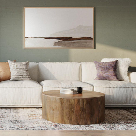 Millbury - Drum Coffee Table - Natural - Furniture Home Direct