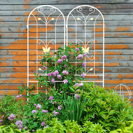 Garden Metal Trellis Rustproof Trellis For Climbing Plants Outdoor Flower Support - Furniture Home Direct