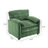 Oversized Reading Armchair With Thick Cushions, High Back Support - Furniture Home Direct
