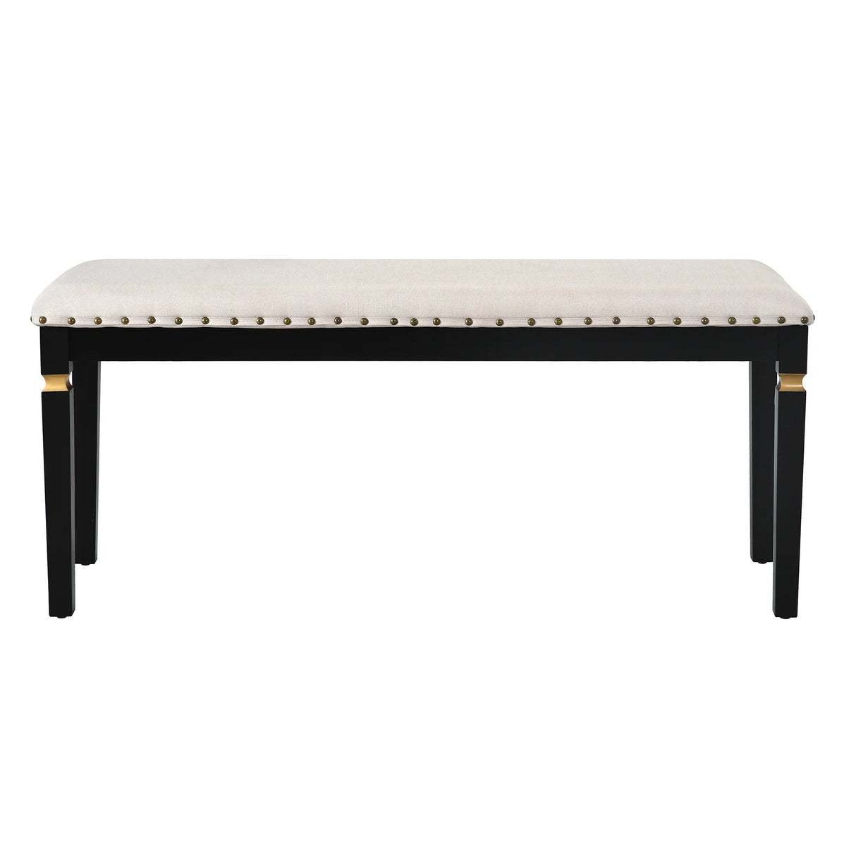 Dining Set With Tufted High Back Chairs And Bench Black - Furniture Home Direct