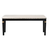 Dining Set With Tufted High Back Chairs And Bench Black - Furniture Home Direct