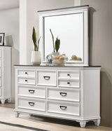 Bedroom Set Queen Bed Dresser Nightstand Antique White - Furniture Home Direct