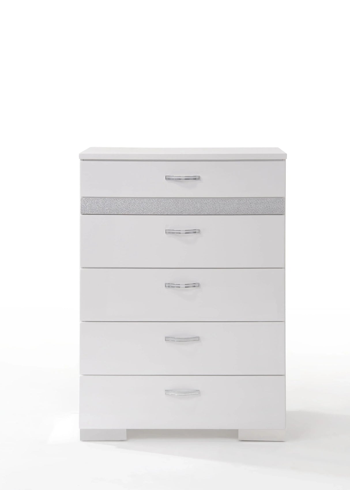 Naima II - High Gloss Chest - White - Furniture Home Direct