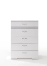 Naima II - High Gloss Chest - White - Furniture Home Direct