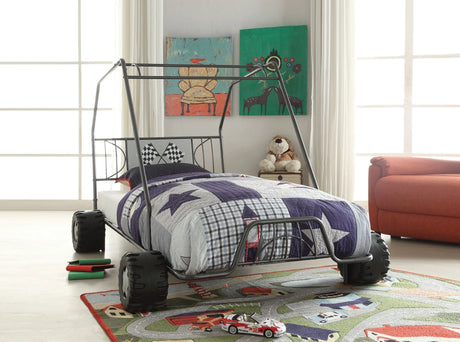 Xander - Twin Go Kart Bed - Gunmetal - Furniture Home Direct