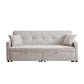 3 In 1 Convertible Sleeper Sofa Bed, Reclining Backrest, Pillows, Pockets - Furniture Home Direct