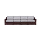Contemporary Outdoor Rattan Wicker Sectional Seating Group With Cushions - Furniture Home Direct
