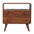 Curved Nordic Charm Console - Brown - Furniture Home Direct
