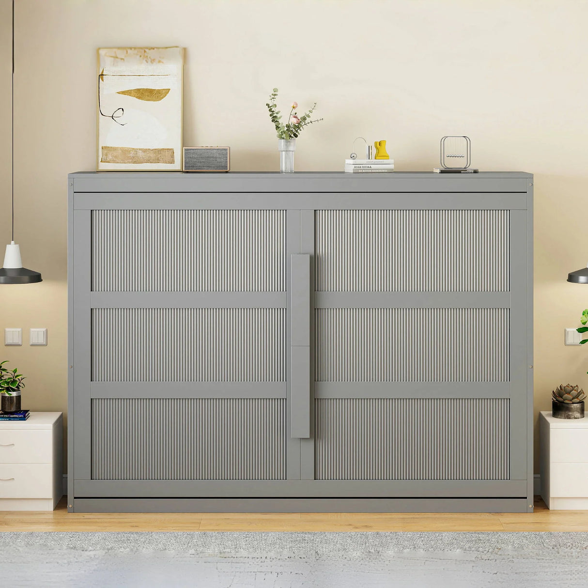Murphy Wall Bed Modern Design With LED Lights - Furniture Home Direct
