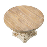 Cake Stand, Cake Plate With Magnesium Base - Cream / Brown - Furniture Home Direct