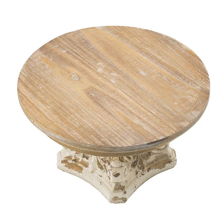 Cake Stand, Cake Plate With Magnesium Base - Cream / Brown - Furniture Home Direct