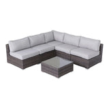 Seating Set With Cushions Handcrafted Wicker Design - Furniture Home Direct