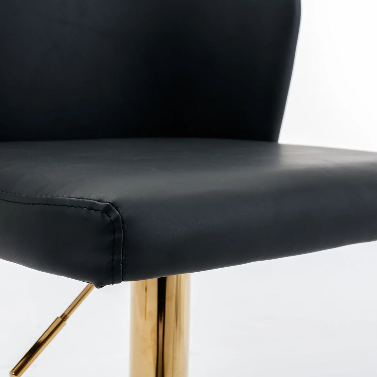 Counter Height Bar Stools Tufted PU Leather Swivel Black - Furniture Home Direct