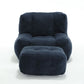 Modern Indoor Fluffy Bean Bag Chair With Memory Foam And Ottoman, Super Soft - Furniture Home Direct