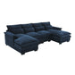 Modern U-Shaped Sectional Sofa With Waist Pillows, 6 Seat Upholstered Symmetrical Sofa Furniture, Sleeper Sofa Couch With Chaise Lounge For Living Room - Furniture Home Direct