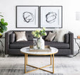 Modern Abstract Wall Art, Square Framed Wall Art (Set of 2) - Black - Furniture Home Direct