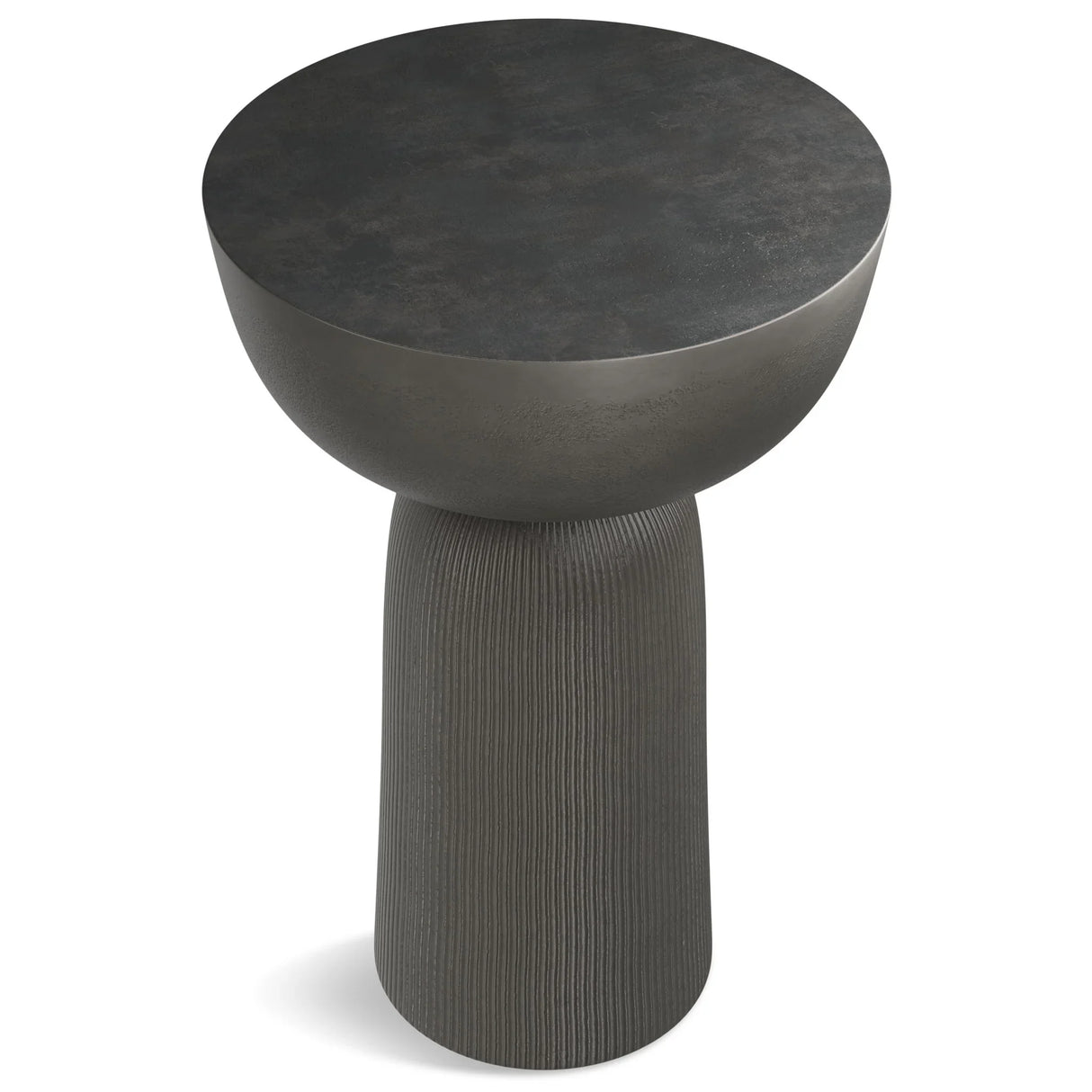 Hughes - Cast Aluminum Side Table - Black - Furniture Home Direct