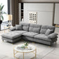 L Shaped Convertible Sectional Sofa 4 Seat Tufted Couch Set With Two Tone Adjust Legs Cloud Movable Ottoman - Furniture Home Direct