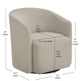 Ardena - Modern Swivel Barrel Chair - Furniture Home Direct
