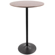 Pebble - Mid-Century Modern Adjustable Dining Or Bar Table - Walnut / Black - Furniture Home Direct