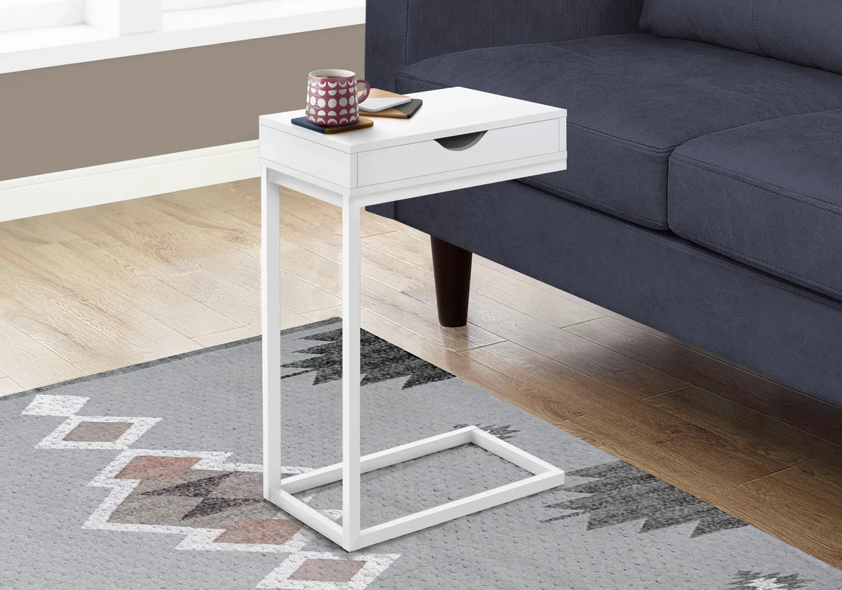 Accent Table, C - Shaped Contemporary Elegant Desig - Furniture Home Direct