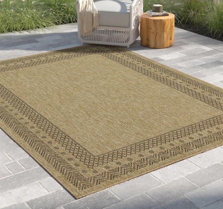 Earth - 7'10" X 10'3" Polypropylene, Indoor, Outdoor Area Rug - Jute, Mocha - Furniture Home Direct