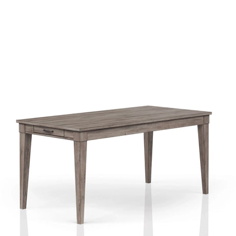 Rustic Dining Table Two Storage Drawers And Leaf - Gray - Furniture Home Direct